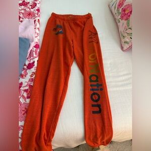Aviator Nation orange sweatpants